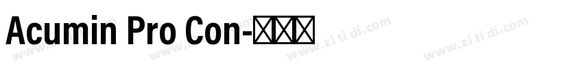 Acumin Pro Con字体转换